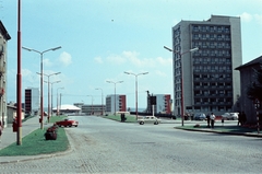 Slovakia, Nitra, Štúrova ulica. A felvétel a VI. férfi röplabda-világbajnokság idején készült., 1966, Fortepan/Album040, colorful, Fortepan #188424