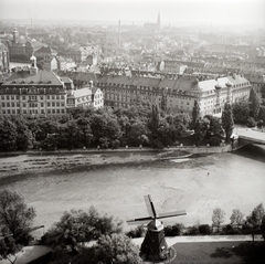 Németország, München, Museumsinsel, kilátás a Deutsches Museum tornyából (Museumsturm / Wetterturm)., 1936, Lőrincze Judit, Fortepan #188486