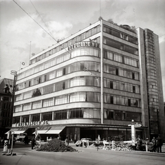 Németország, Stuttgart, Marktplatz, Breuninger áruház., 1936, Lőrincze Judit, Fortepan #188496