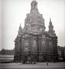 Németország, Drezda, Neumarkt, Miasszonyunk-templom (Frauenkirche)., 1936, Lőrincze Judit, Fortepan #188512