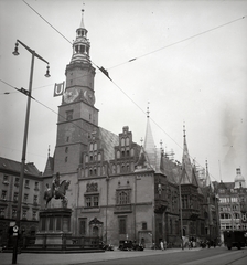 Lengyelország, Wroclaw, Rynek, Városháza., 1936, Lőrincze Judit, Fortepan #188515