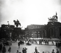 Németország, Berlin, I. Vilmos császár Emlékmű. 1950-ben politikai okok miatt lebontották., 1936, Lőrincze Judit, kerékpár, Fortepan #188608