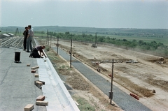 1957, Lőrincze Judit, flat roof, construction, colorful, Fortepan #188721