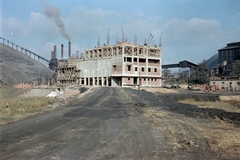 Magyarország, Pécs, a Pécsi Hőerőmű építkezése., 1959, Lőrincze Judit, színes, Fortepan #188751