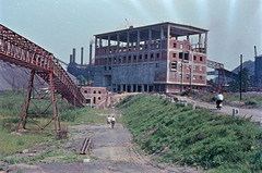 Magyarország, Pécs, a Pécsi Hőerőmű építkezése., 1959, Lőrincze Judit, színes, Fortepan #188803