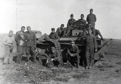 1942, Merza József, keleti front, harckocsi, második világháború, járműroncs, T-60 tank, Fortepan #188833