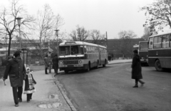 Magyarország, Óbuda, Budapest III., Szentlélek (Korvin Ottó) tér, autóbusz-végállomás., 1980, Orosz István, Budapest, autóbusz, Ikarus-márka, Ikarus 180, Fortepan #188967