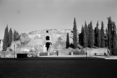 Olaszország, Róma, Piazza Augusto Imperatore, Augustus császár mauzóleuma., 1960, Palkó Zsolt, emlékmű, Fortepan #189086