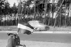 1978, Fortepan, flag, travelling, backpack, automobile, Fortepan #18910