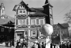 Németország, Lauscha, balra fent az evangélikus templom., 1961, Palkó Zsolt, Fortepan #189115