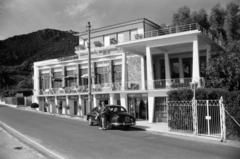 Olaszország, San Felice Circeo, Hotel Neanderthal., 1960, Palkó Zsolt, terasz, modern építészet, Fortepan #189166