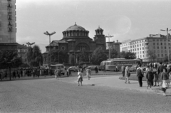 Bulgaria, Sofia, Mária Lujza hercegnő (Georgi Dimitrov) sugárút, szemben a Szveta Nedelja (Szent Vasárnap) templom., 1963, Ungvári György, Cathedral, Fortepan #189234