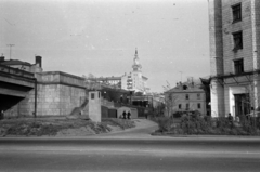 Oroszország, Moszkva, Szmolenszk rakpart, balra a Szmolenszki metróhíd, szemben az 1. Nyikoloscsepovszki átjáró torkolata., 1962, Ungvári György, Fortepan #189280