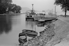 Magyarország,Balaton, Fonyód, hajókikötő és a móló., 1958, Tölg Anna, csónak, vízpart, Fortepan #189374