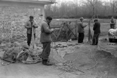 1958, Tölg Anna, halászháló, Fortepan #189399