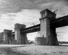 Hungary, Tiszalök, a Vízerőmű építkezése., 1955, UVATERV, construction, power station, Fortepan #189964