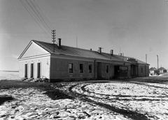 Hungary, Dudar, Dudarbánya vasútállomás., 1955, UVATERV, aerial wire, train station, Fortepan #189996