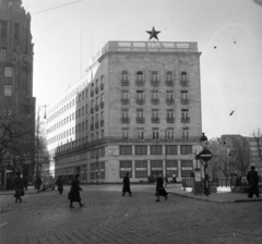 Magyarország, Budapest V., Deák Ferenc tér, a Budapesti Rendőr-főkapitányság épülete., 1951, UVATERV, Budapest, középület, modern építészet, Fortepan #190074