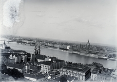 Magyarország, Budapest I.,Budapest V., kilátás a Halászbástyáról Víziváros és a Parlament felé., 1927, Wittner Lucia, Budapest, Fortepan #190130