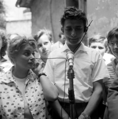 1965, Szalay Zoltán, microphone, sound recording, headset, Fortepan #190638