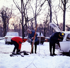 Magyarország, Budapest XII., Normafa, parkoló a Jánoshegyi útnál, 1973, Szalay Zoltán, Budapest, Volvo 140, VAZ 2101, Fortepan #191004