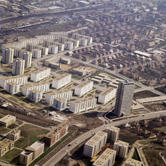 Magyarország, Miskolc, légifotó a Szentpéteri kapu lakótelepről., 1981, Szalay Zoltán, színes, légi felvétel, Fortepan #191029