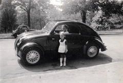 1941, Fabriczius/Bodnár, kislány, automobil, Steyr 50/55 Baby, lányok-járművek, Fortepan #191211