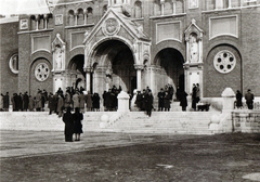 Hungary, Szeged, Dóm tér, a Fogadalmi templom főbejárata., 1933, Fabriczius/Bodnár, Fortepan #191214