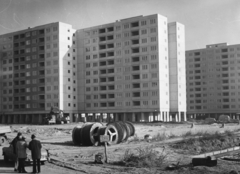 Hungary, Budapest III., a Békásmegyeri lakótelep építkezése, a Kabar utca épületei a Pünkösdfürdő utca felől., 1976, FŐTÁV, Budapest, Fortepan #191285