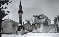 Bosznia-Hercegovina, Trebinje, Ahmed szultán-mecset., 1938, Kieselbach Gyula, minaret, Fortepan #191418