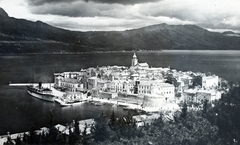 Horvátország,Adria, Korčula sziget,Korčula, a város látképe., 1938, Kieselbach Gyula, felhő, Fortepan #191422