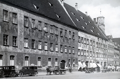 Németország, Augsburg, Maximilianstrasse, háttérben a Szent Móric-templom tornya (St. Moritzkirche)., 1932, Kieselbach Gyula, Fortepan #191491