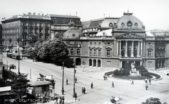 Ausztria, Bécs, Neustiftgasse, Volkstheater (Népszínház)., 1932, Kieselbach Gyula, Fortepan #191501