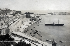 Málta, Valletta, Nagy Kikötő., 1917, Kieselbach Gyula, Fortepan #191546