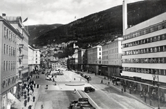 Norvégia, Bergen, Torgallmenningen., 1939, Kieselbach Gyula, utcakép, Fortepan #191593