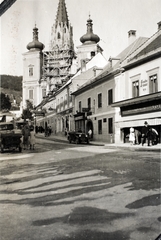 Ausztria, Mariazell, Grazer Strasse, szemben a Bazilika., 1931, Kieselbach Gyula, Fortepan #191597