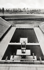 Németország, Berlin, Olimpiai Úszóstadion, a műugrótoronnyal., 1936, Kieselbach Gyula, Fortepan #191612