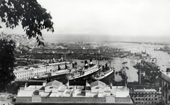 Olaszország, Genova, kikötő., 1933, Kieselbach Gyula, gőzhajó, White Star Line hajótársaság, Fortepan #191709