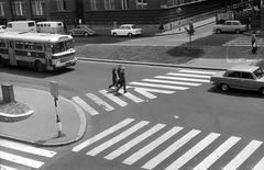 Magyarország, Budapest V., a Március 15. tér az Erzsébet hídról nézve, jobbra szemben a Molnár utca., 1978, Kriss Géza, Budapest, Fortepan #192173