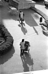 Hungary, Pécs, Széchenyi tér., 1976, Kriss Géza, baby carriage, Fortepan #192239