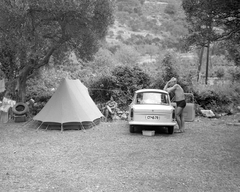 1969, Fortepan, Trabant-brand, tent, camping, number plate, Best of, Fortepan #19304