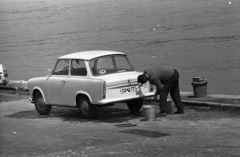 Magyarország, Budapest XI., budai alsó rakpart a mai Pázmány Péter sétánynál., 1970, Kriss Géza, Trabant 601, rendszám, Budapest, Fortepan #193042