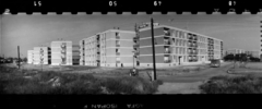 Magyarország, Budapest IX., József Attila lakótelep, előtérben a Dési Huber utca, jobbra szemben az Ifjúmunkás utca., 1961, Gábor Viktor, Budapest, panorámakép, lakótelep, Fortepan #193812