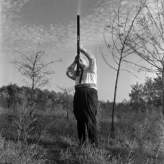 1965, Gábor Viktor, weapon, gun, hunting, ammunition belt, Fortepan #193881