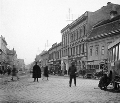 Szlovákia, Nyitra, Štefánikova trieda (ekkor Tóth Vilmos utca)., 1924, Fortepan, Csehszlovákia, lovaskocsi, utcakép, kockakő, Fortepan #19483