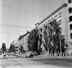 Azerbajdzsán, Baku, Füzuli út a Bülbül sugárút felől nézve., 1975, Bojár Sándor, Szovjetunió, Fortepan #195052