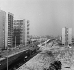 Magyarország, Óbuda, Budapest III., Szentendrei út a Raktár utca felől, szemben a már használaton kívüli régi felüljáró a HÉV korábbi vonala felett., 1979, Bojár Sándor, Budapest, Fortepan #195272