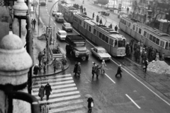 Magyarország, Budapest V., kilátás a Szent István körút 5. számú házból a Jászai Mari tér felé, balra alul a Falk Miksa (Néphadsereg) utca torkolata., 1979, Bojár Sándor, Budapest, Fortepan #195640