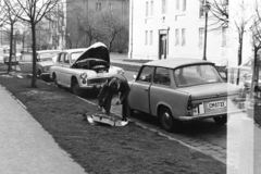 Magyarország, Budapest XIV., a Kalapács utca az Angol utca felé nézve., 1974, Bojár Sándor, Trabant 601, rendszám, Budapest, FSO Warszawa, Fortepan #195646