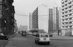 Magyarország, Budapest VIII., Práter utca a Szigony utca felé nézve, bal szélen a Füvészkert utca torkolata., 1978, Bojár Sándor, rendszám, Budapest, Fortepan #195797